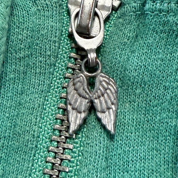 Victoria’s Secret Angel Full-Zip Hoodie – Green, Size Small  EUC - Picture 4 of 5